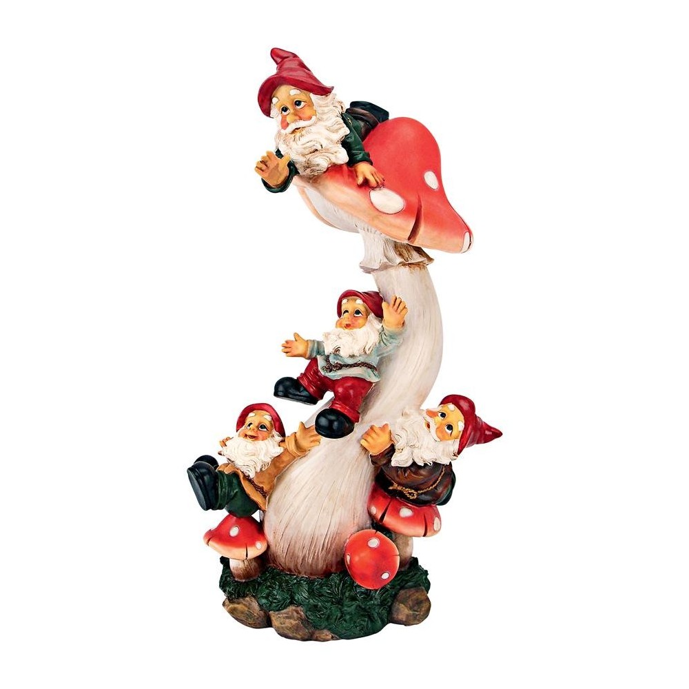 Design Toscano Topsy Turvy Garden Gnomes On Mushroom Design Toscano Topsy Turvy Garden Gnomes On Mushroom