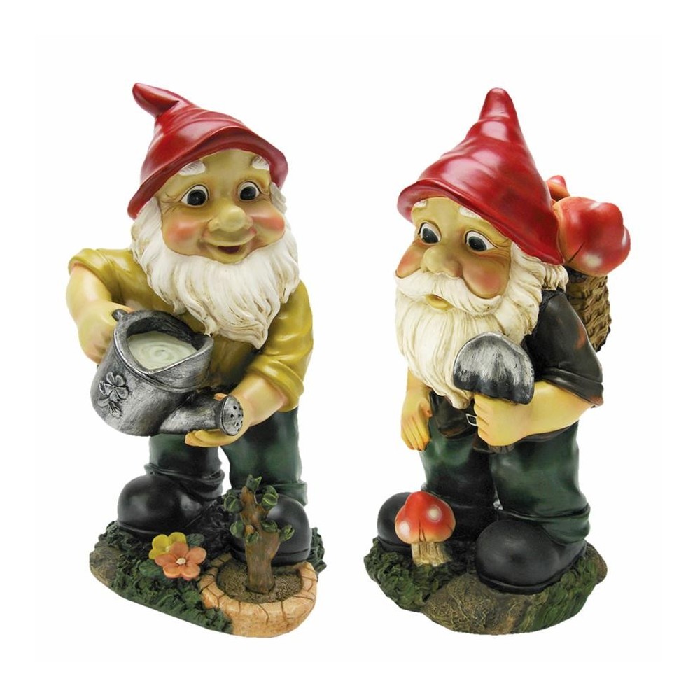 Design Toscano Gulliver & Mushroomie Garden Gnomes Set