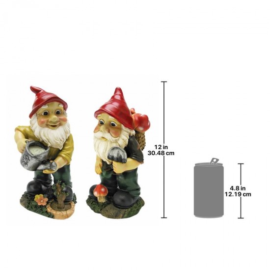 Design Toscano Gulliver & Mushroomie Garden Gnomes Set