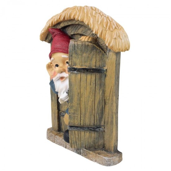 Design Toscano Door Gnome Tree Sculpture