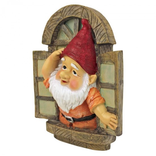 Design Toscano Window Gnome Tree Sculpture