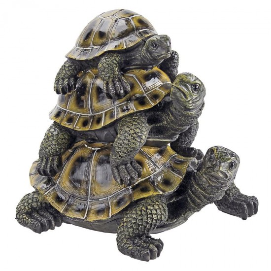 Design Toscano Medium Threes A Crowd Turtle Statue