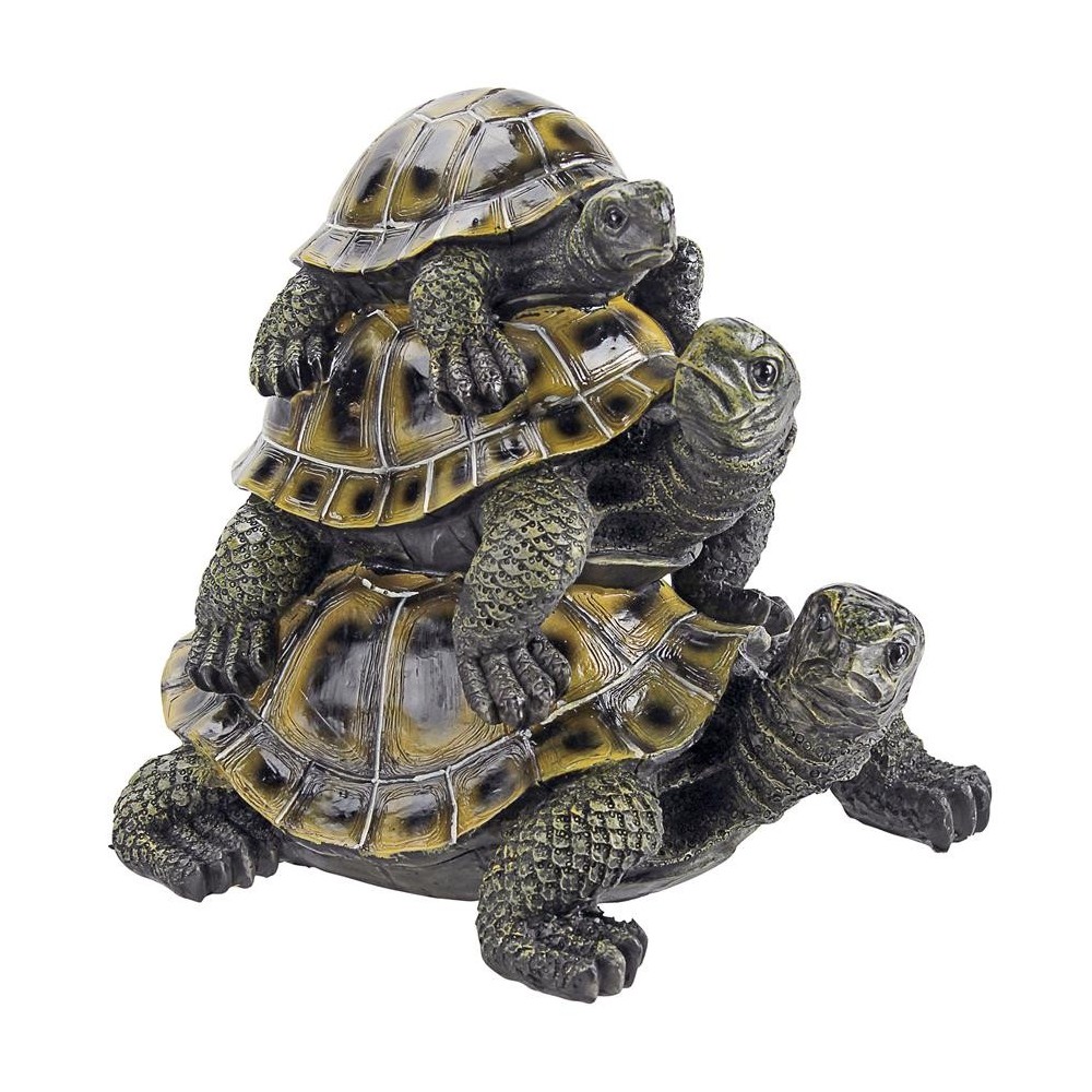 Design Toscano Medium Threes A Crowd Turtle Statue