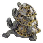 Design Toscano Medium Threes A Crowd Turtle Statue