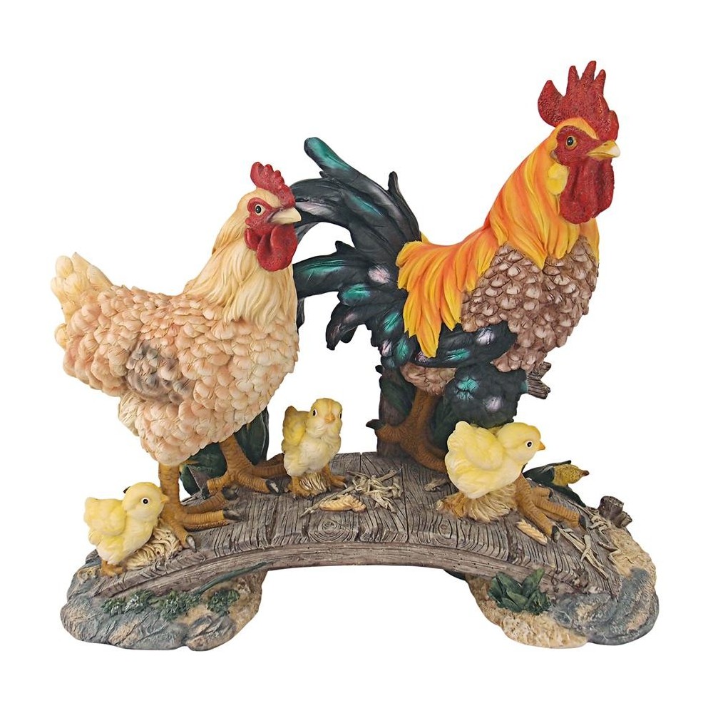 Design Toscano Chickens Bridging The Roost Statue