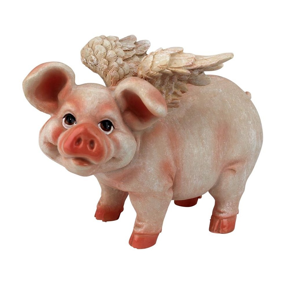 Design Toscano Flying Pig Statue Standing Design Toscano Flying Pig Statue Standing