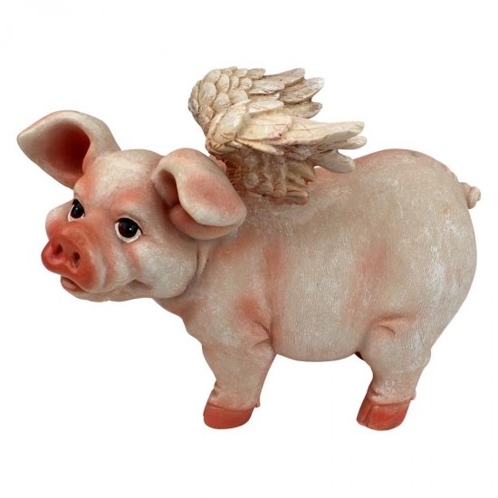 Design Toscano Flying Pig Statue Standing