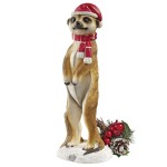 Design Toscano Merry Meerkat Holiday Greeter Statue