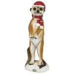 Design Toscano Merry Meerkat Holiday Greeter Statue