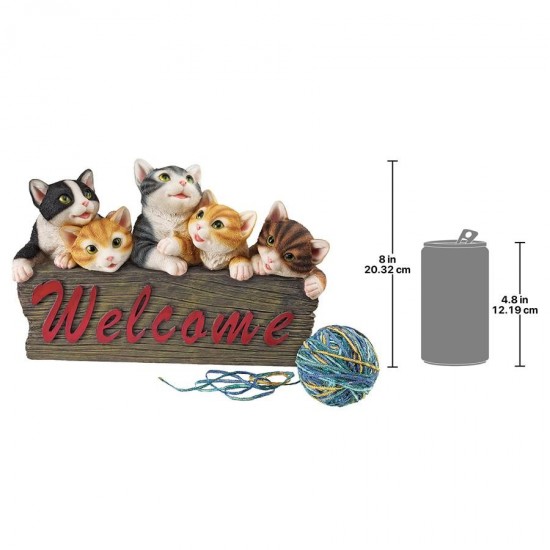Design Toscano Kitten Kaboodle Welcome Sign