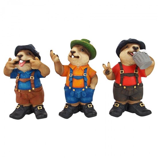 Design Toscano Oktoberfest Muskrats Beer Buddy Trio