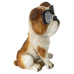 Design Toscano Bright Eyes Solar Bulldog Statue