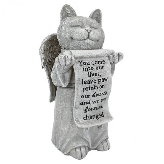 Design Toscano Paw Prints On Our Hearts Cat Statue