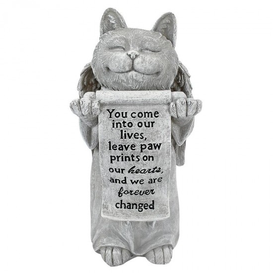 Design Toscano Paw Prints On Our Hearts Cat Statue