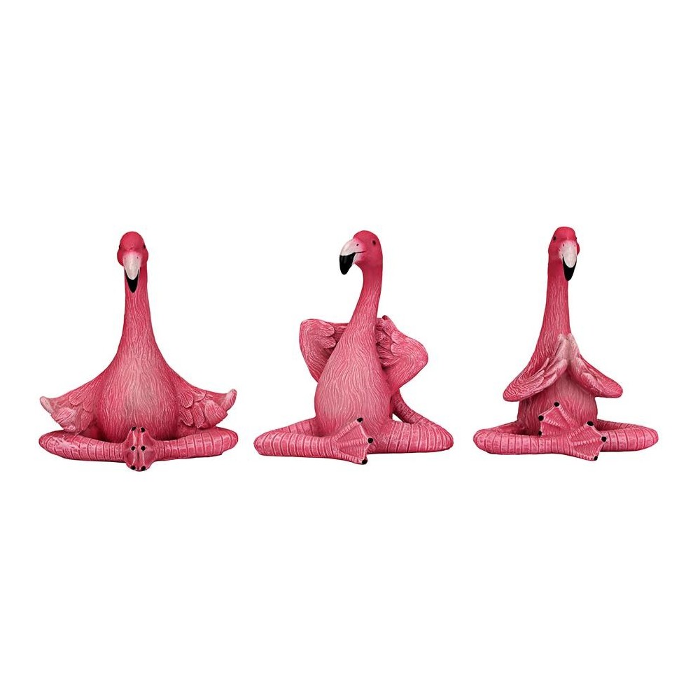 Design Toscano S/3 Yoga Flamingos