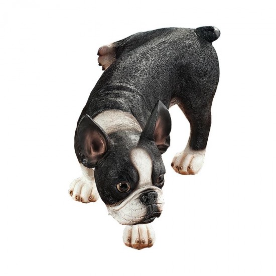 Design Toscano Lifting A Leg Peeing Boston Terrier