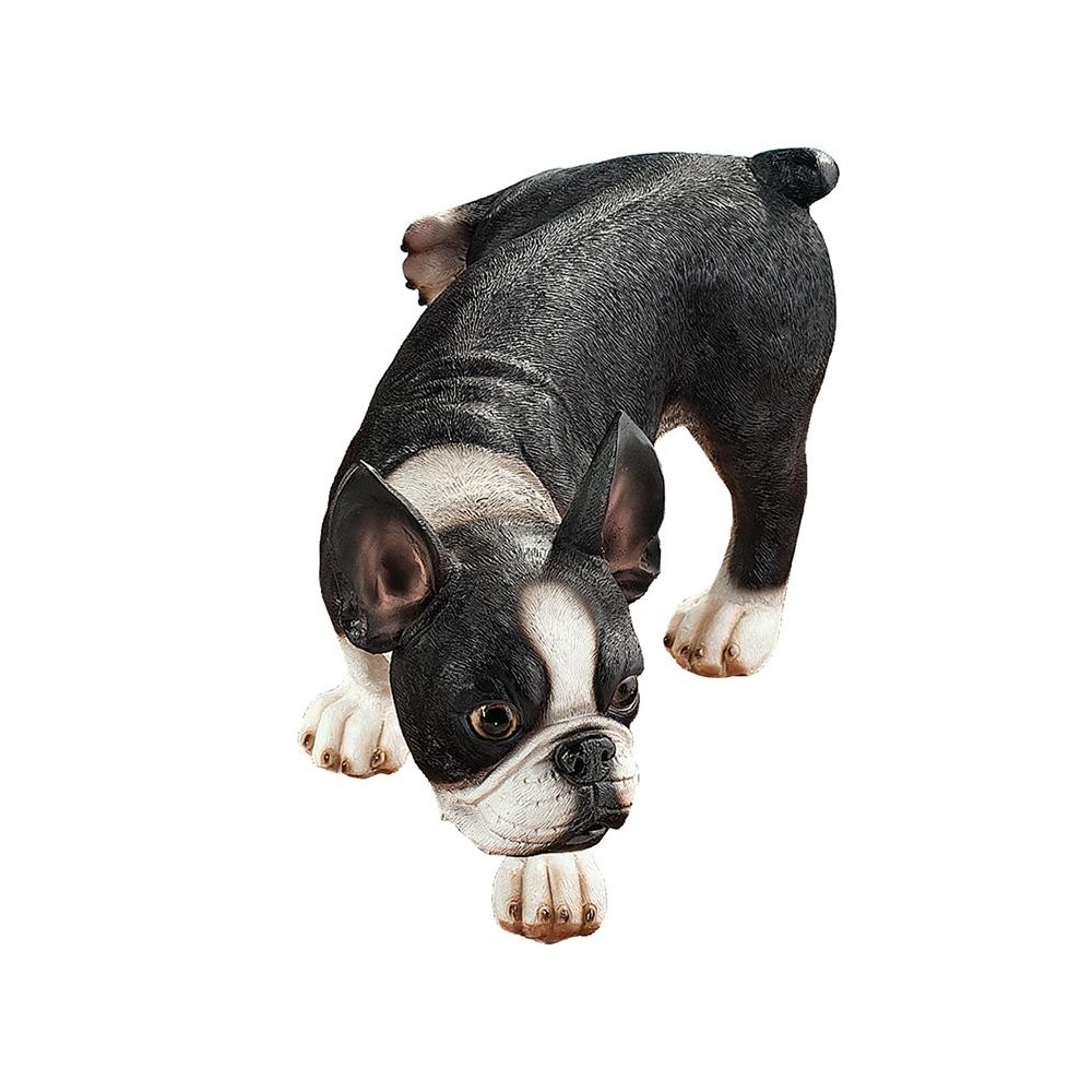 Design Toscano Lifting A Leg Peeing Boston Terrier