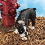 Design Toscano Lifting A Leg Peeing Boston Terrier