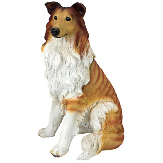 Design Toscano Long Haired Collie Dog Statue