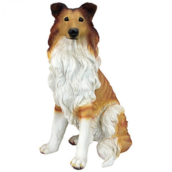 Design Toscano Long Haired Collie Dog Statue