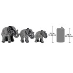 Design Toscano S/3 Black & White Elephants