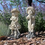 Design Toscano Set Of Medium Rebecca And Samuel Gardeners