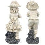 Design Toscano Set Of Medium Rebecca And Samuel Gardeners