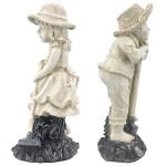 Design Toscano Set Of Medium Rebecca And Samuel Gardeners