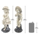Design Toscano Set Of Medium Rebecca And Samuel Gardeners