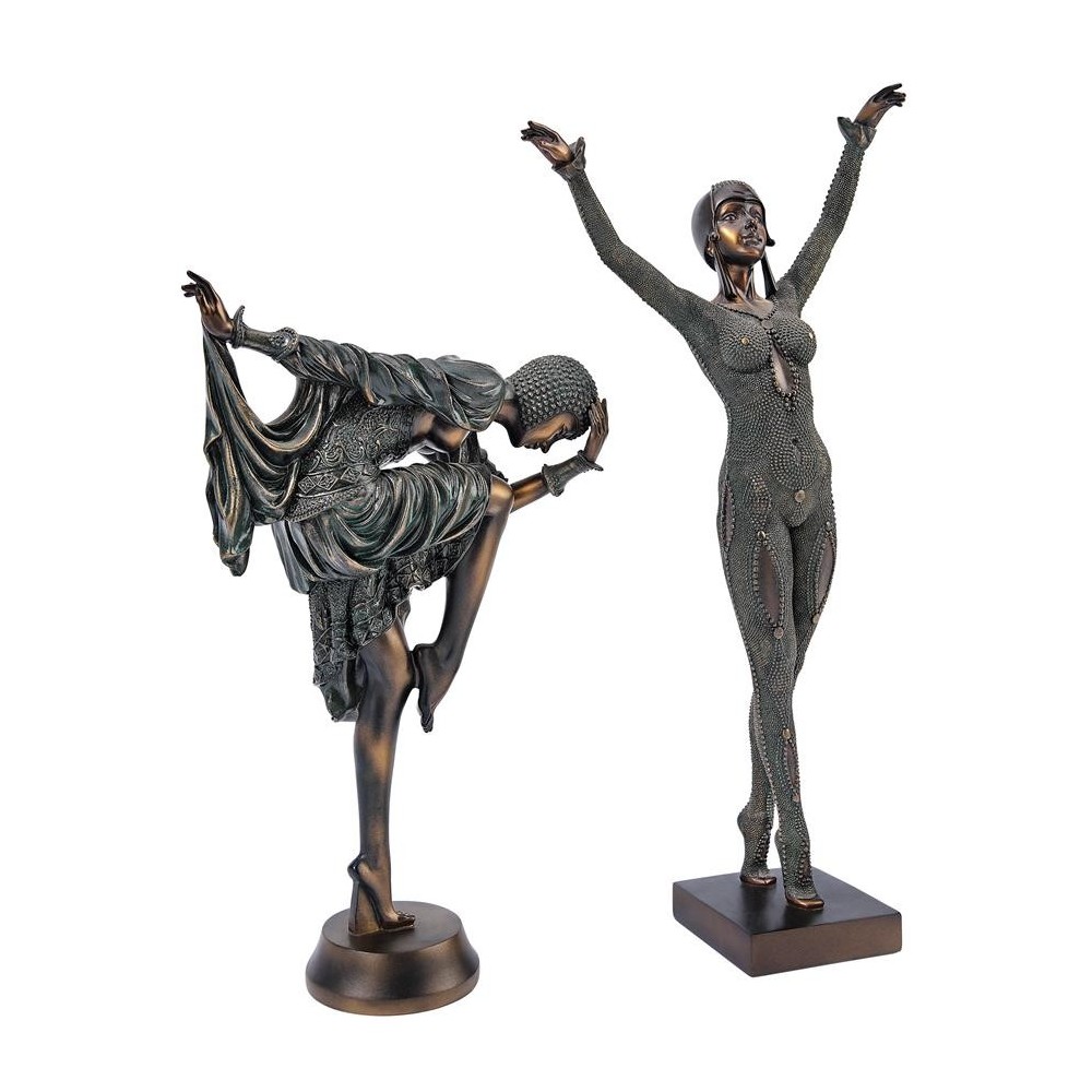 Design Toscano S/2 Chiparus Dancer Statues