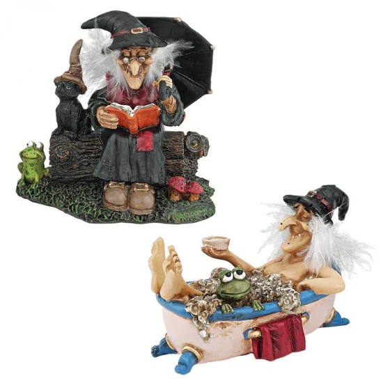 Design Toscano S/2 Bewitching Witch Statues