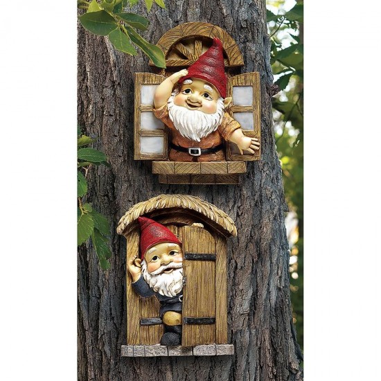 Design Toscano S/2 Knothole Gnomes