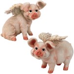 Design Toscano S/2 Flying Pig Statues