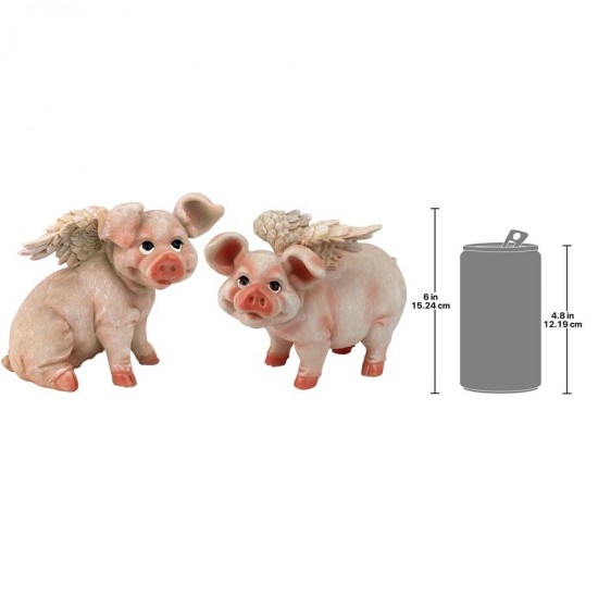 Design Toscano S/2 Flying Pig Statues