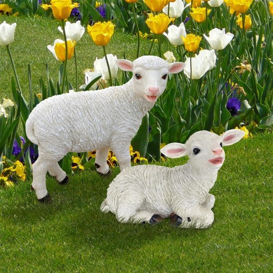 Design Toscano S/2 Yorkshire Lambs