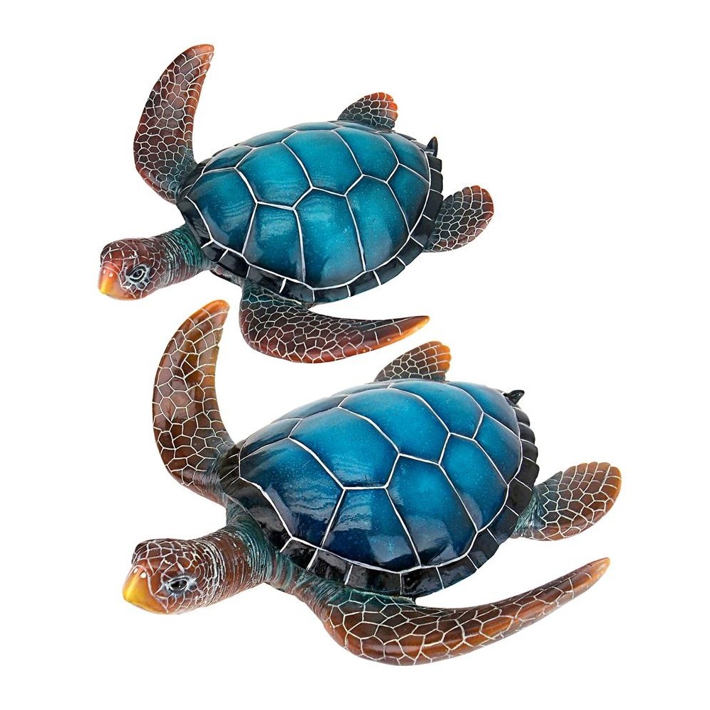 Design Toscano S/2 Blue Sea Turtle Statues