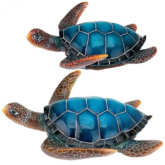 Design Toscano S/2 Blue Sea Turtle Statues