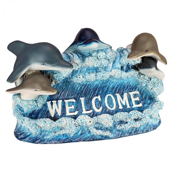 Design Toscano Dolphin Welcome Sign