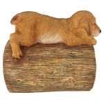 Design Toscano Golden Retriever On Log Rain Gutter