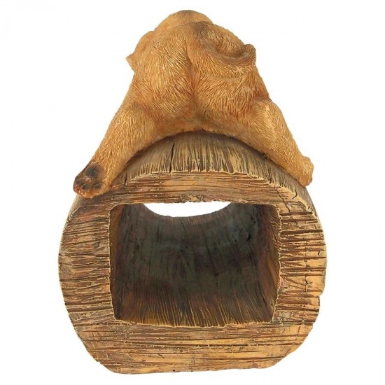 Design Toscano Golden Retriever On Log Rain Gutter