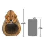 Design Toscano Golden Retriever On Log Rain Gutter