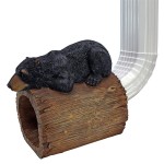 Design Toscano Black Bear Gutter Guardian Downspout