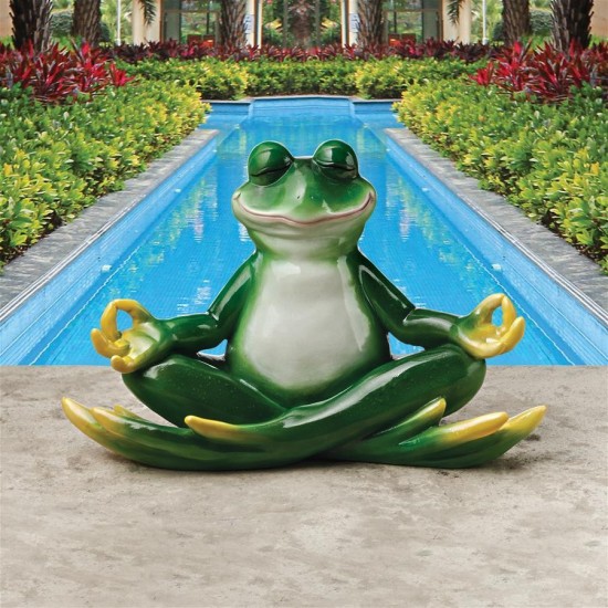 Design Toscano Strike A Pose Yoga Frog Statue