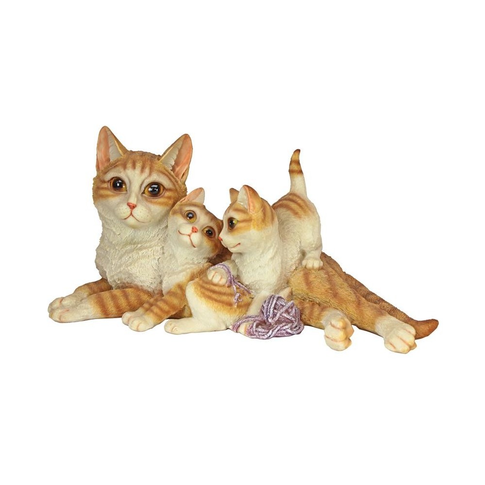 Design Toscano Kitten Crowd Cat Family Statue