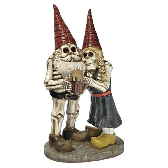 Design Toscano Bones And Brew Skeleton Gnomes Statue