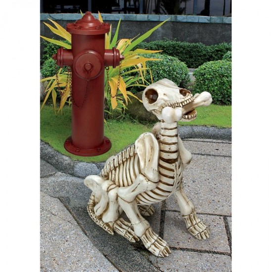 Design Toscano Fetch The Skeleton Dog Statue