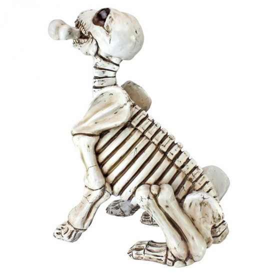 Design Toscano Fetch The Skeleton Dog Statue