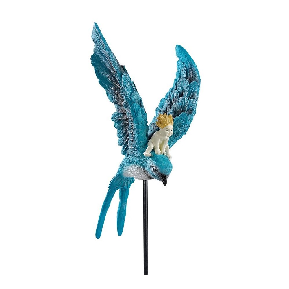 Design Toscano Thumbelina Fairy On Bird W/ Stake