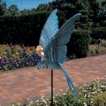 Design Toscano Thumbelina Fairy On Bird W/ Stake