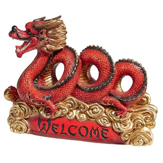 Design Toscano Asian Dragon Welcome Statue